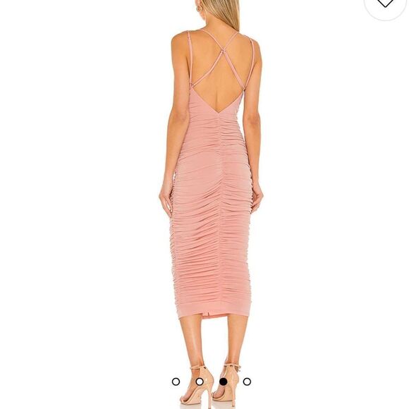 Michael Costello x Revolve Kara Midi Dress in Light Mauve.Size M - Picture 3 of 13
